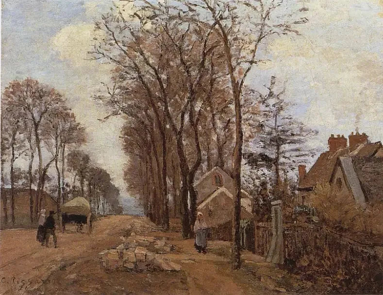A estrada de Saint-Germain a Louveciennes - Camille Pissarro