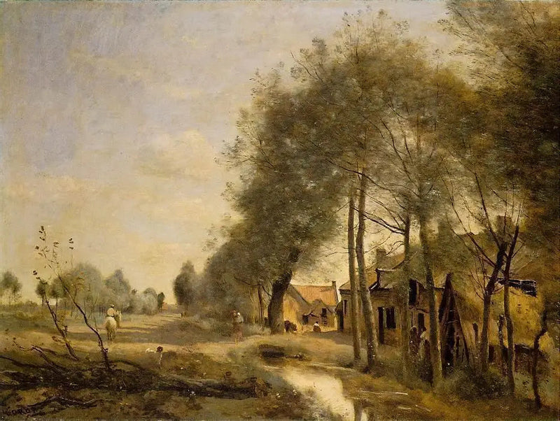 A Estrada de Sin-le-Noble, perto de Douai - Jean-Baptiste Camille Corot