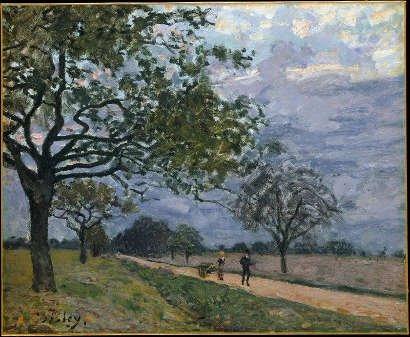 A Estrada de Versalhes a Louveciennes - Alfred Sisley