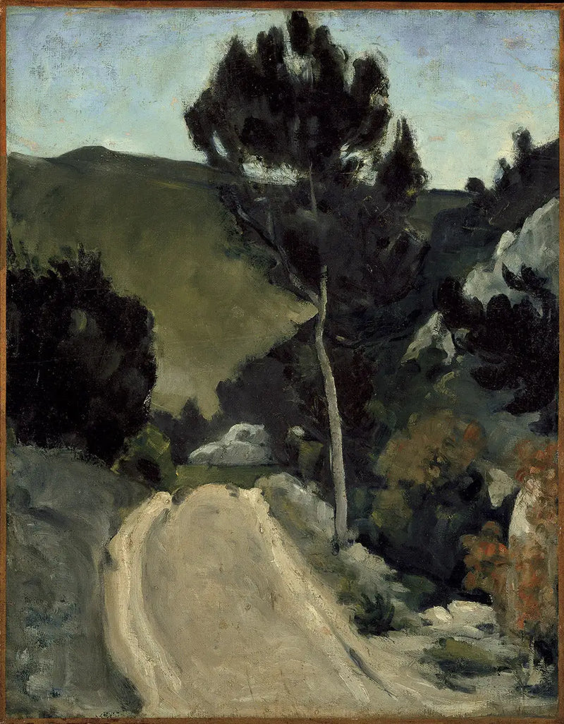A estrada sinuosa na Provença - Paul Cézanne