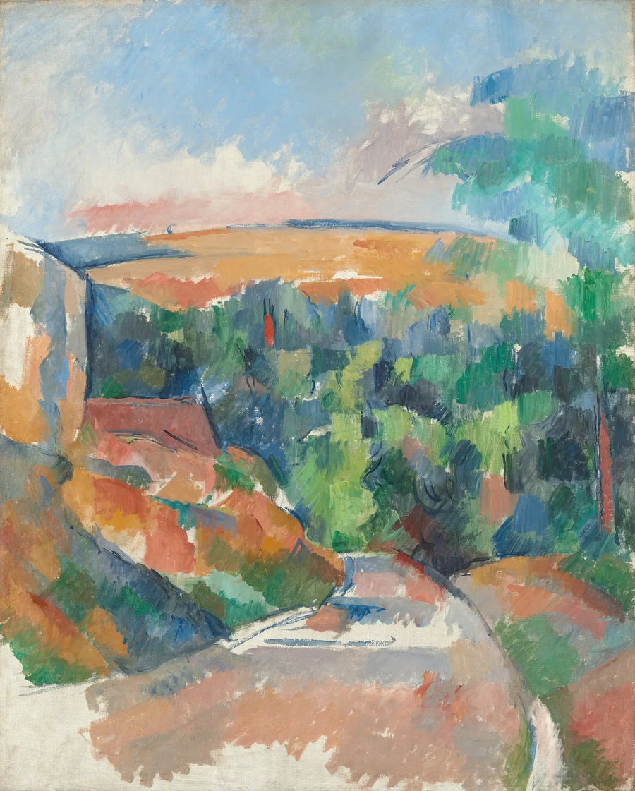 A Estrada Curva; Manhã de Primavera em Saint-Antonin - Paul Cézanne