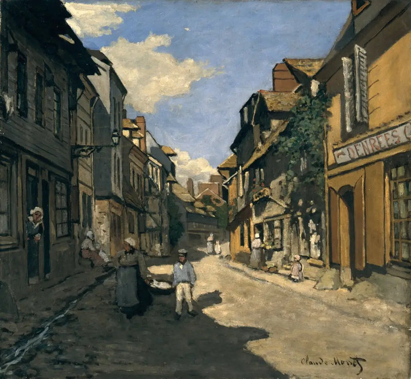 A rua de la Bavolle em Honfleur - Claude Monet