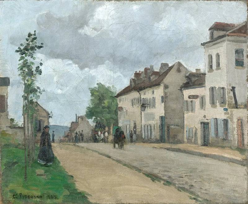 A Rua de Gisors em Pontoise - Camille Pissarro