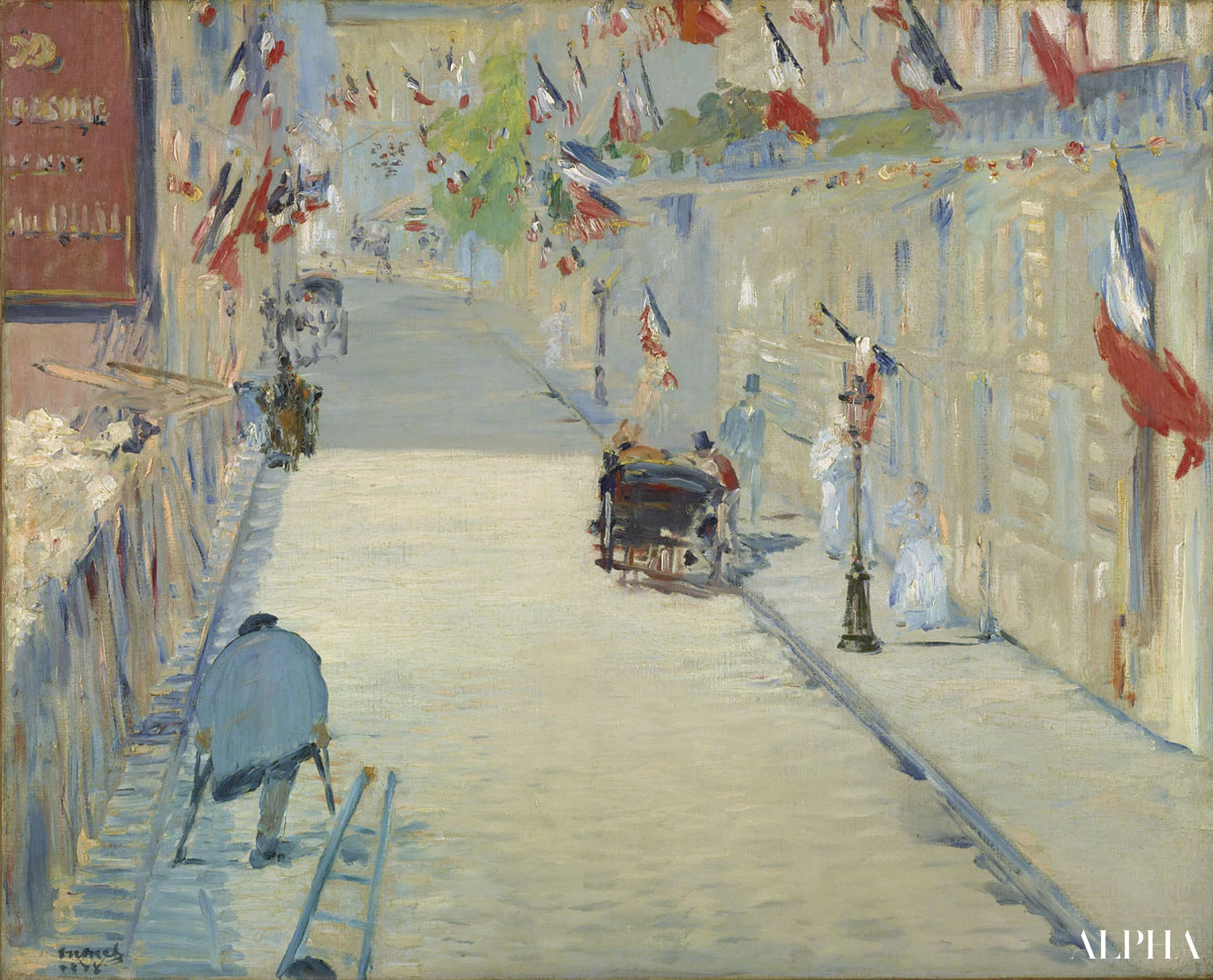 La Rue Mosnier aux drapeaux - Edouard Manet - Reproductions de tableaux et peintures haut de gamme