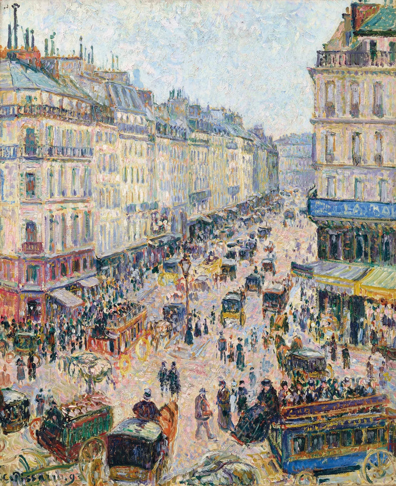 A rua Saint-Lazare, tempo luminoso - Camille Pissarro