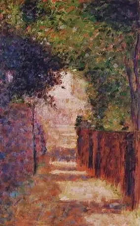 A rua Saint-Vincent, Paris, na primavera - Georges Seurat