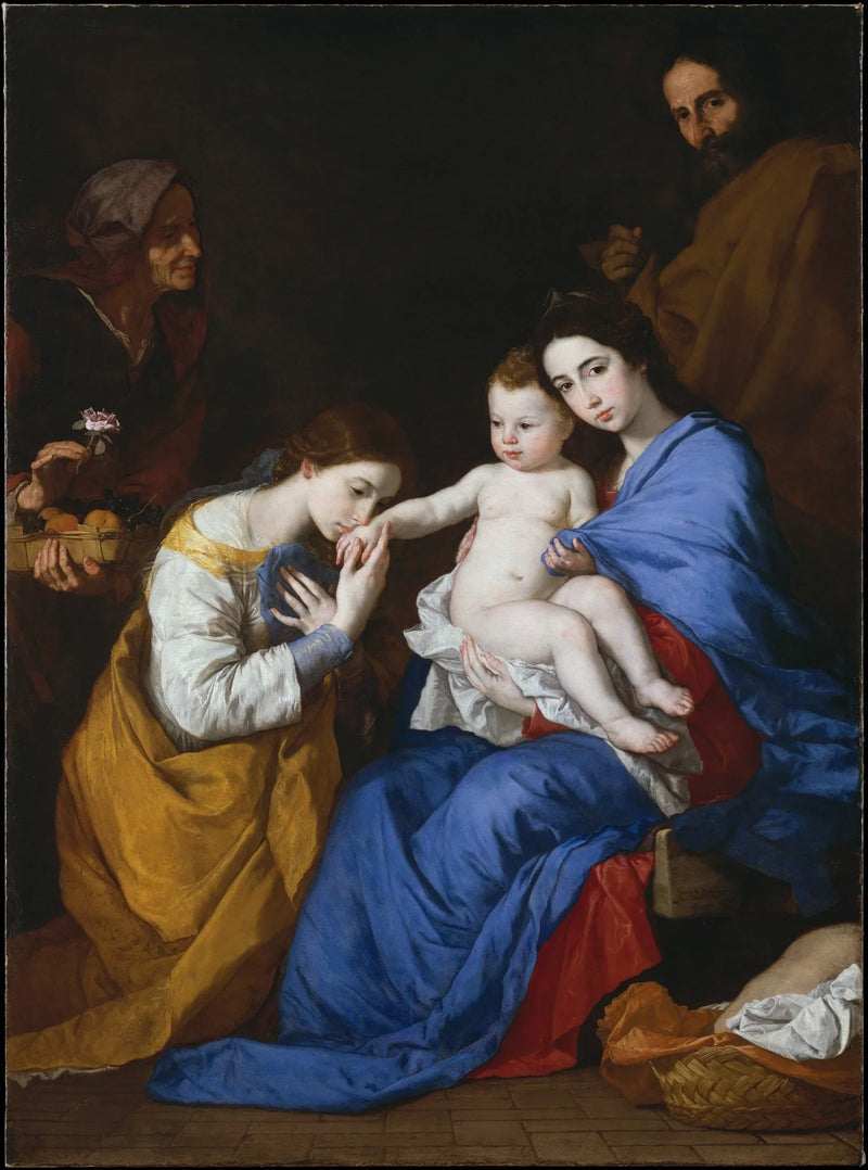 A Sagrada Família com Santa Ana e Santa Catarina de Alexandria - Jusepe de Ribera