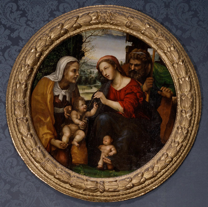 A Sagrada Família com Santa Isabel e o pequeno São João Batista - Il Sodoma (Giovanni Antonio Bazzi)
