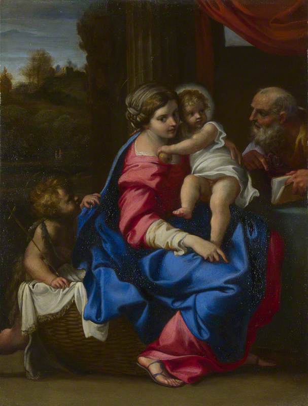 A Sagrada Família com o Menino São João Batista - Annibale Carracci