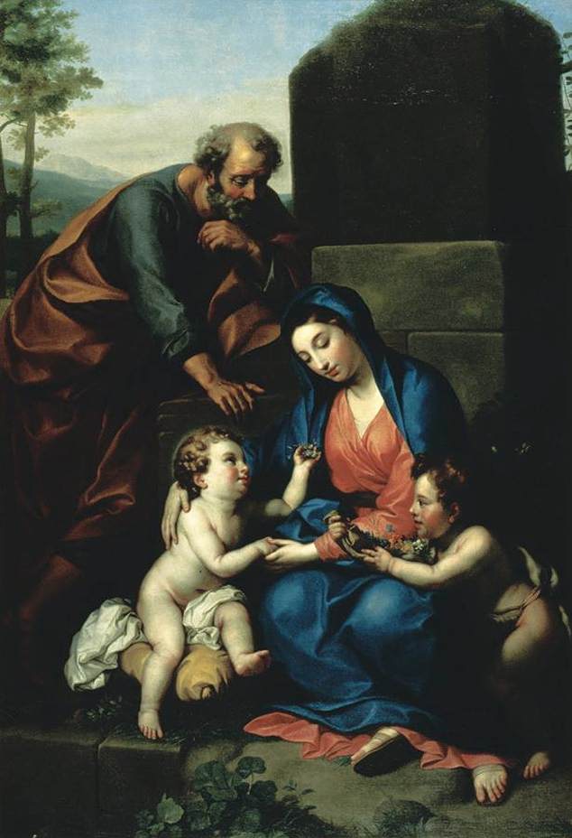 A Sagrada Família com o menino São João Batista - Anton Raphael Mengs