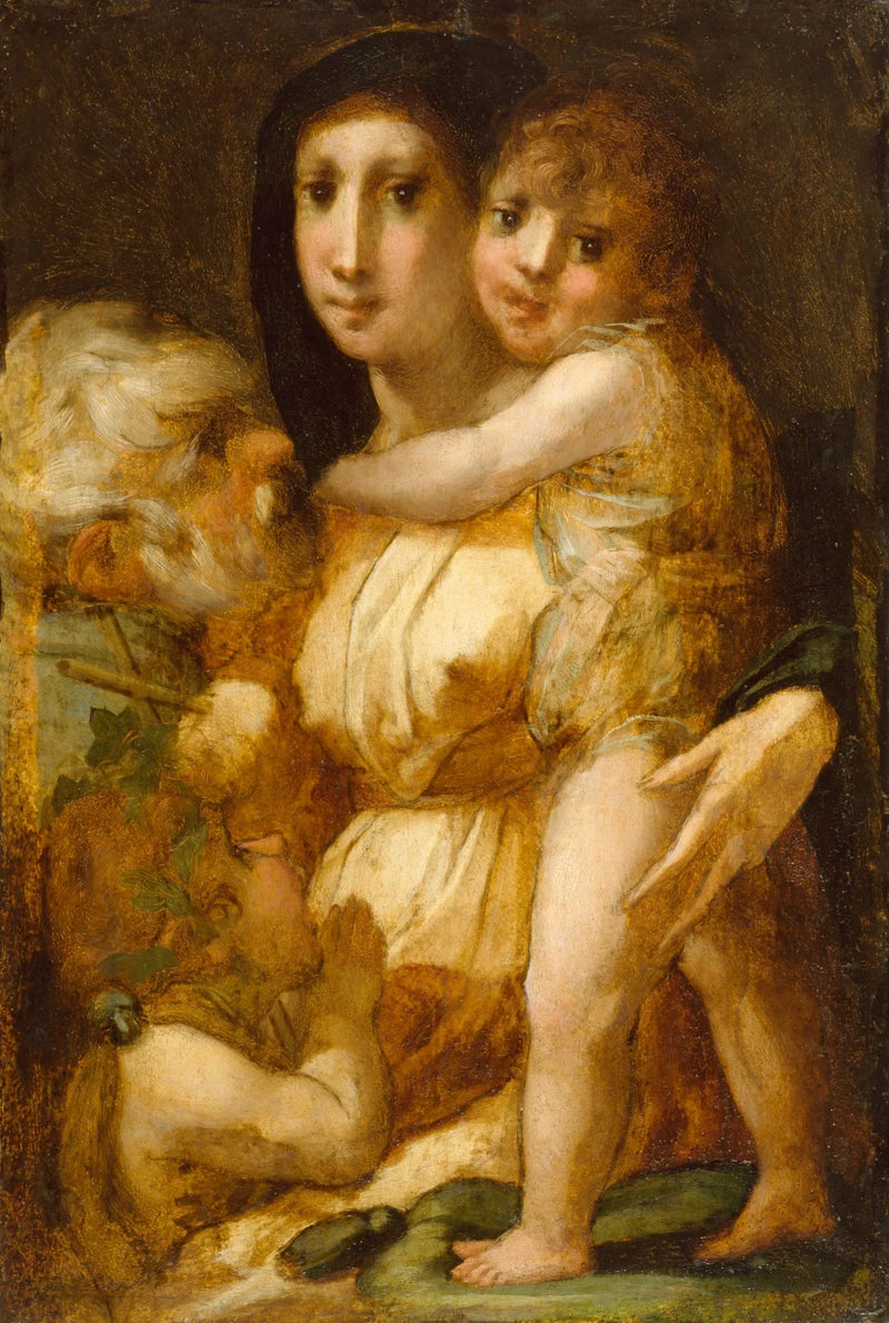 A Sagrada Família com o menino São João Batista - Rosso Fiorentino
