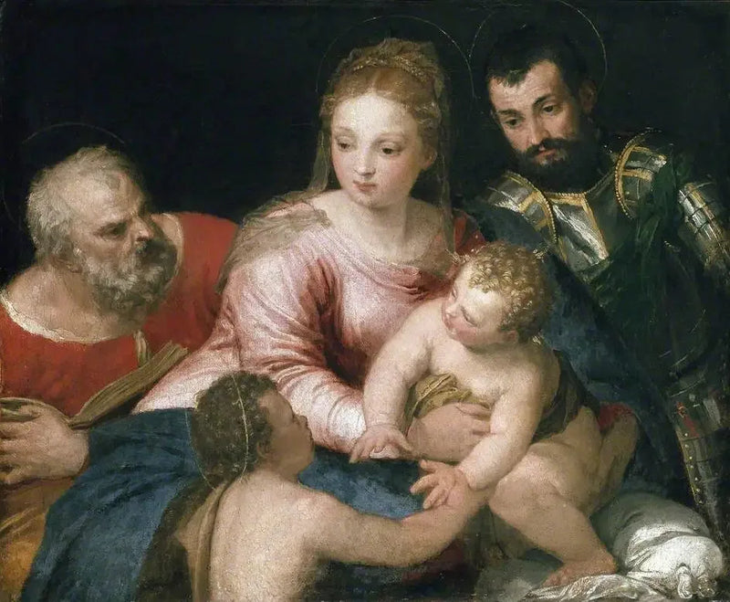 A Sagrada Família com o jovem São João Batista e São Jorge - Paul Véronèse