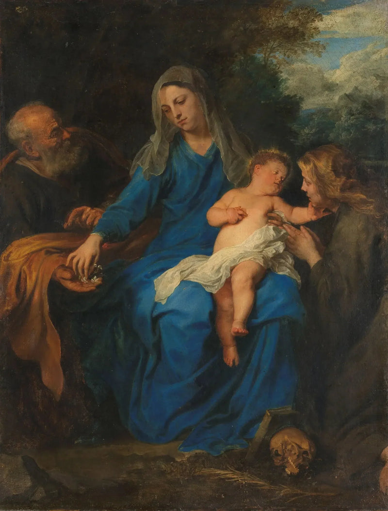 A Sagrada Família com Maria Madalena - Antoine van Dyck