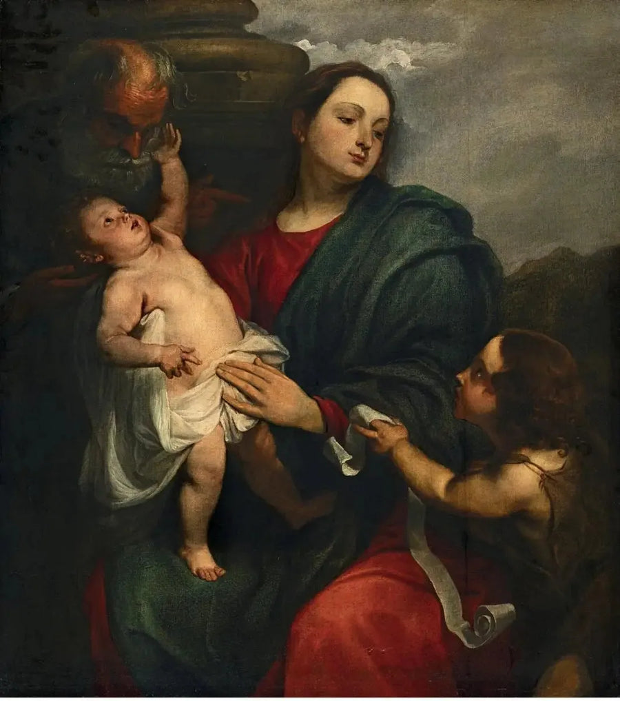 A Sagrada Família com São João Batista criança - Antoine van Dyck