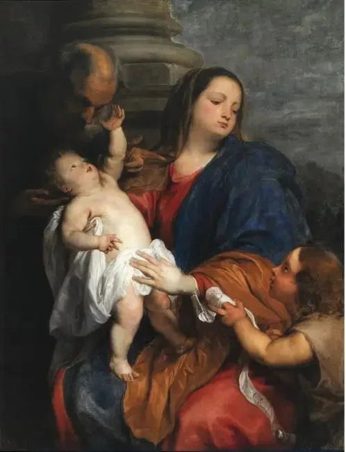 A Sagrada Família com São João Batista criança - Antoine van Dyck