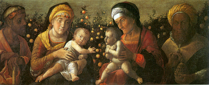 A Sagrada Família e a Família de São João Batista - Andrea Mantegna
