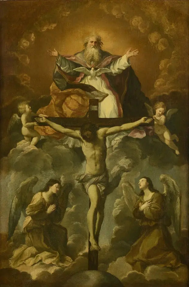 A Santíssima Trindade adorada pelos anjos - Guido Reni