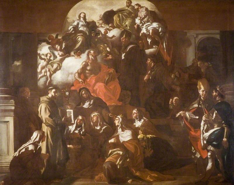 A Santíssima Trindade com a Virgem e os Santos - Francesco Solimena