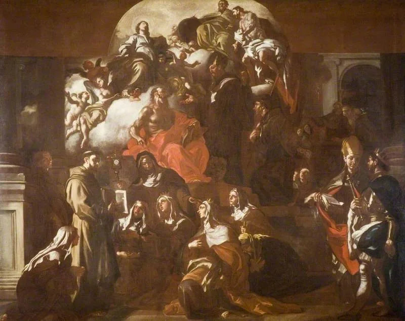 A Santíssima Trindade com a Virgem e os Santos - Francesco Solimena