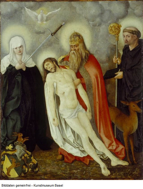 A Santíssima Trindade entre a Virgem de Dor e São Gilles - Hans Baldung Grien