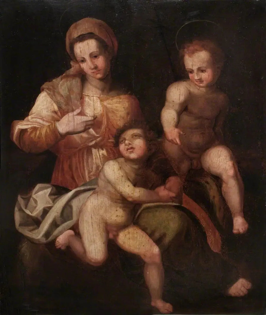 A Santa Virgem com o Menino Jesus e São João Batista - Andrea del Sarto