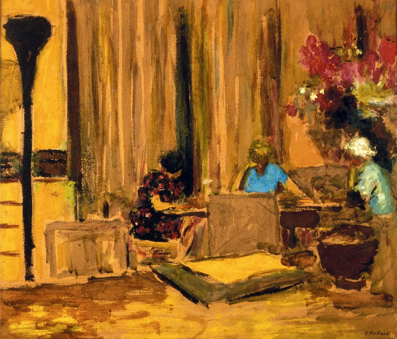 A sala de bilhar do castelo de Clayes - Édouard Vuillard