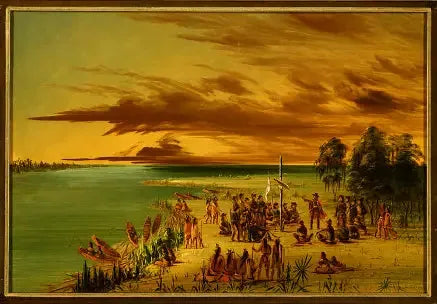 La Salle revendique la Louisiane pour la France. 9 avril 1682 - George Catlin image 1 reproduction réalisée par Alpha Reproduction