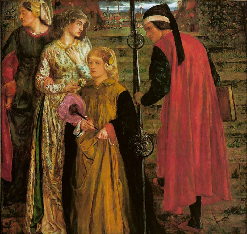 A saudação de Béatrice - Dante Gabriel Rossetti