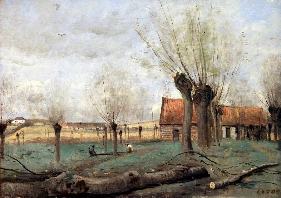 A floresta de Sainte-Catherine, perto de Arras - Jean-Baptiste Camille Corot
