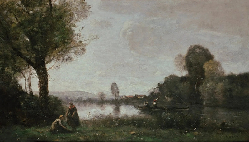 A Sena em Chatou - Jean-Baptiste Camille Corot