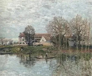 O Sena em Port-Marly - Alfred Sisley