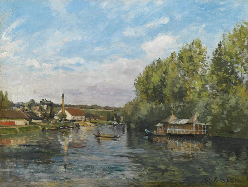 O Sena em Port-Marly - Camille Pissarro