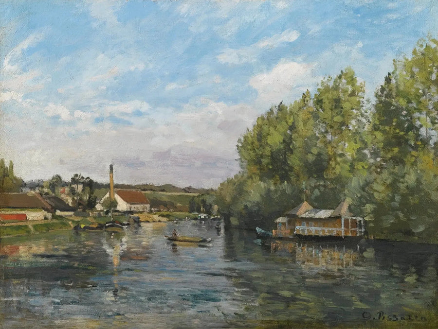 O Sena em Port-Marly - Camille Pissarro