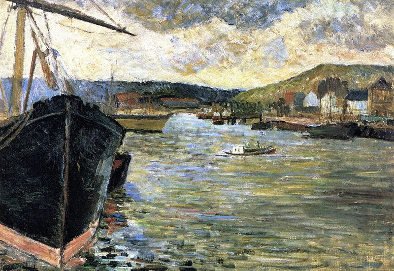 O Sena em Rouen, ou O Porto de Rouen - Paul Gauguin