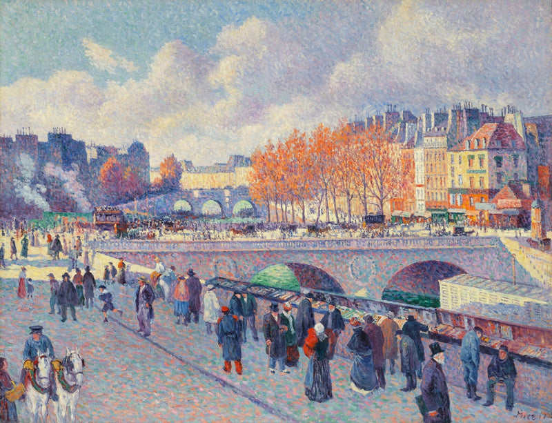 A Sena na ponte Saint-Michel - Maximilien Luce