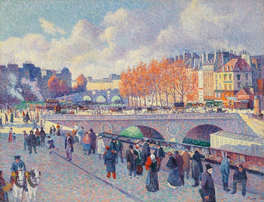 A Sena na ponte Saint-Michel - Maximilien Luce