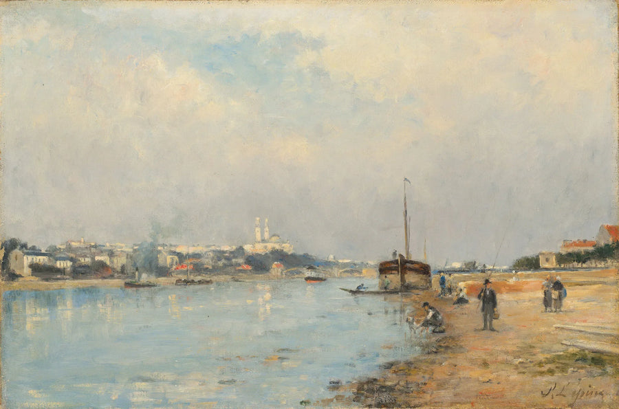 A Seine. O Trocadéro e a ponte Grenelle, vistos do cais dos dardos. - Stanislas Lépine