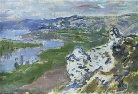 A Sena, vista das alturas de Chantemesle - Claude Monet
