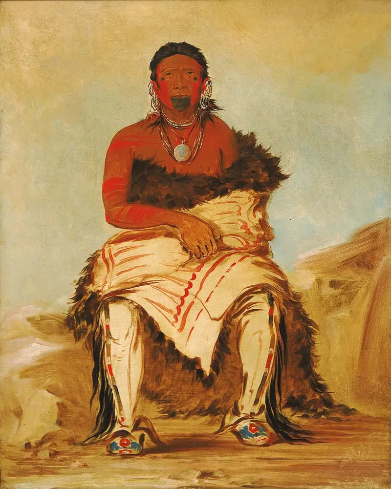 Lá-shah-le-stáw-hix, chefe de homem, um Pawnee republicano - George Catlin