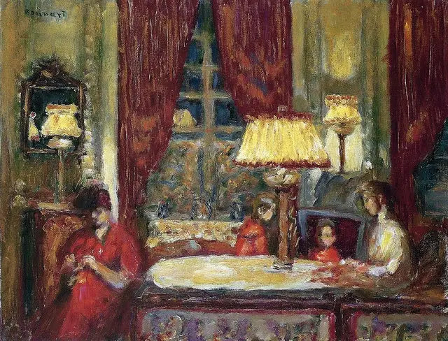 La Soirée sous les lampes - Pierre Bonnard image 1 reproduction artisanale de tableau