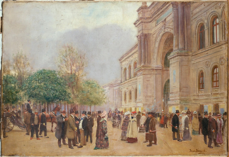A saída do Salão, no Palácio da Indústria - Jean Béraud