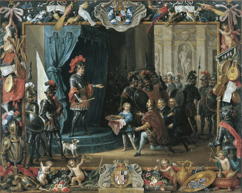 A submissão dos rebeldes sicilianos a Antonio de Moncada em 1411 - David Teniers, o Jovem