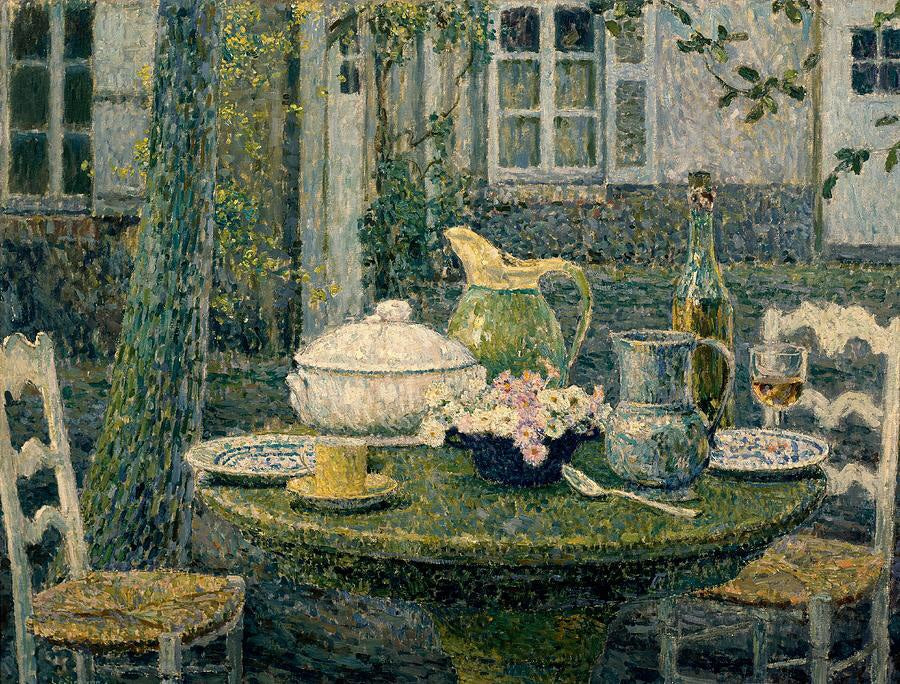A mesa da primavera, Gerberoy - Henri Le Sidaner