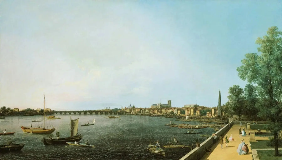 Tamisa de Somerset House Terrace em direção a Westminster - Canaletto