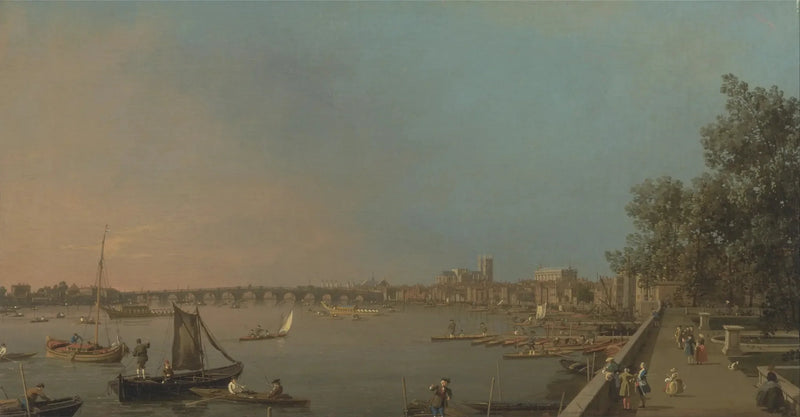 O Tamisa a partir do terraço da House, em direção a Westminster - Canaletto