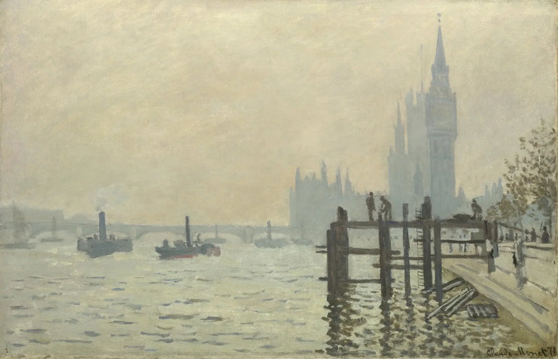 O Tâmisa e o Parlamento - Claude Monet