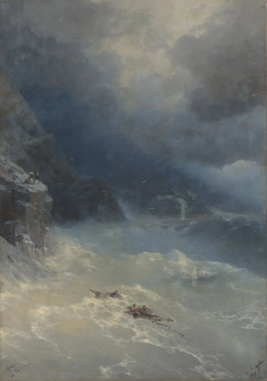 A tempestade no cabo Aya - Ivan Aïvazovski