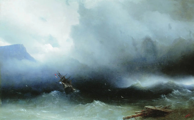 A tempestade no mar - Ivan Aivazovsky