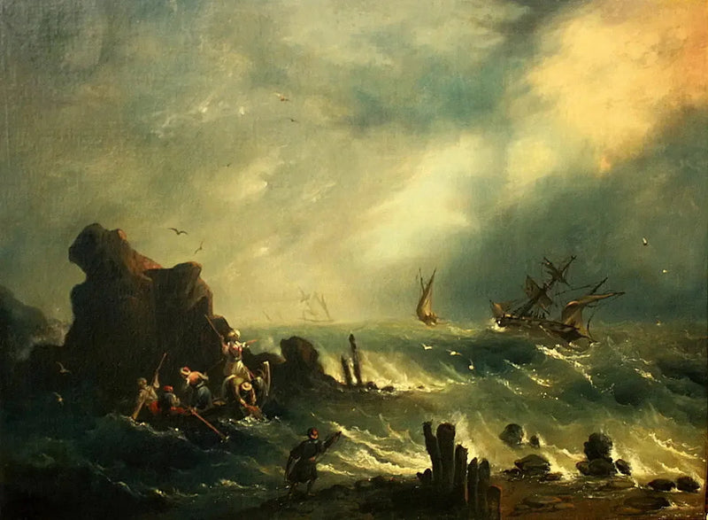 A tempestade na costa turca - Ivan Aïvazovski