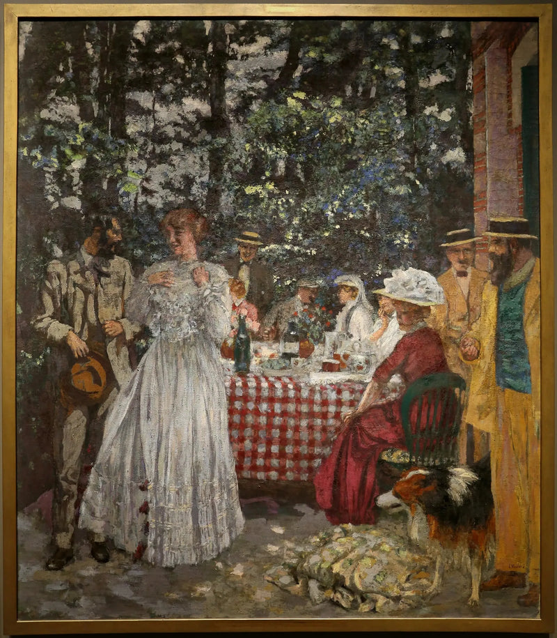 A varanda em Vasouy - O almoço - Édouard Vuillard